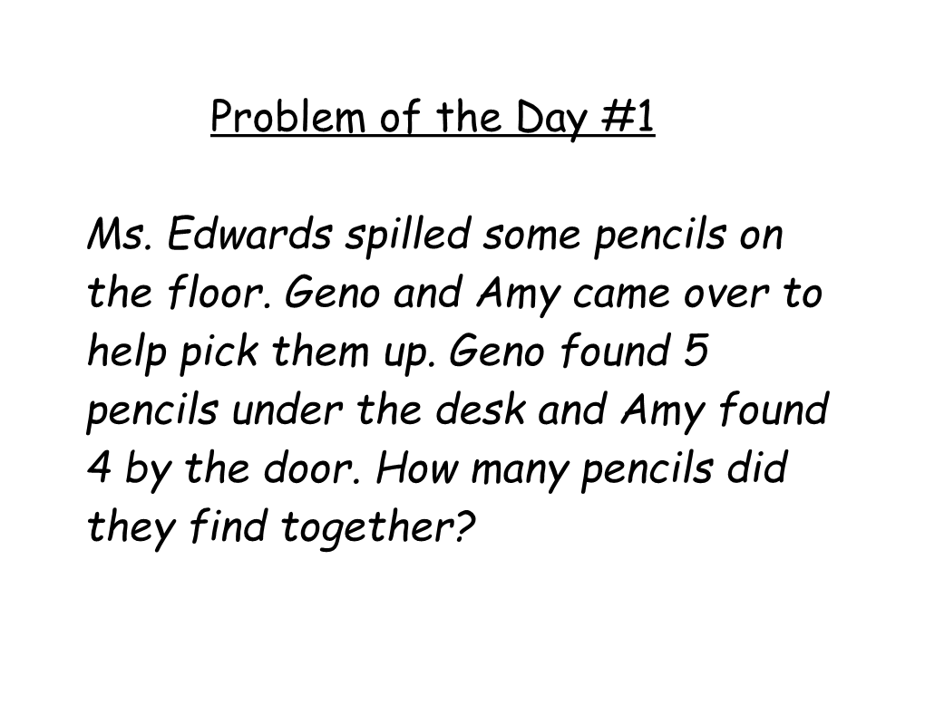 Problem of the Day #1