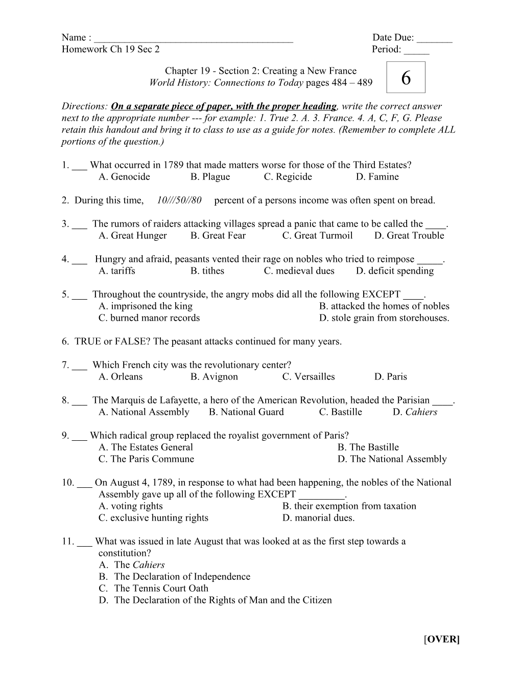 Chapter 19 - Section 2: Creating a New France