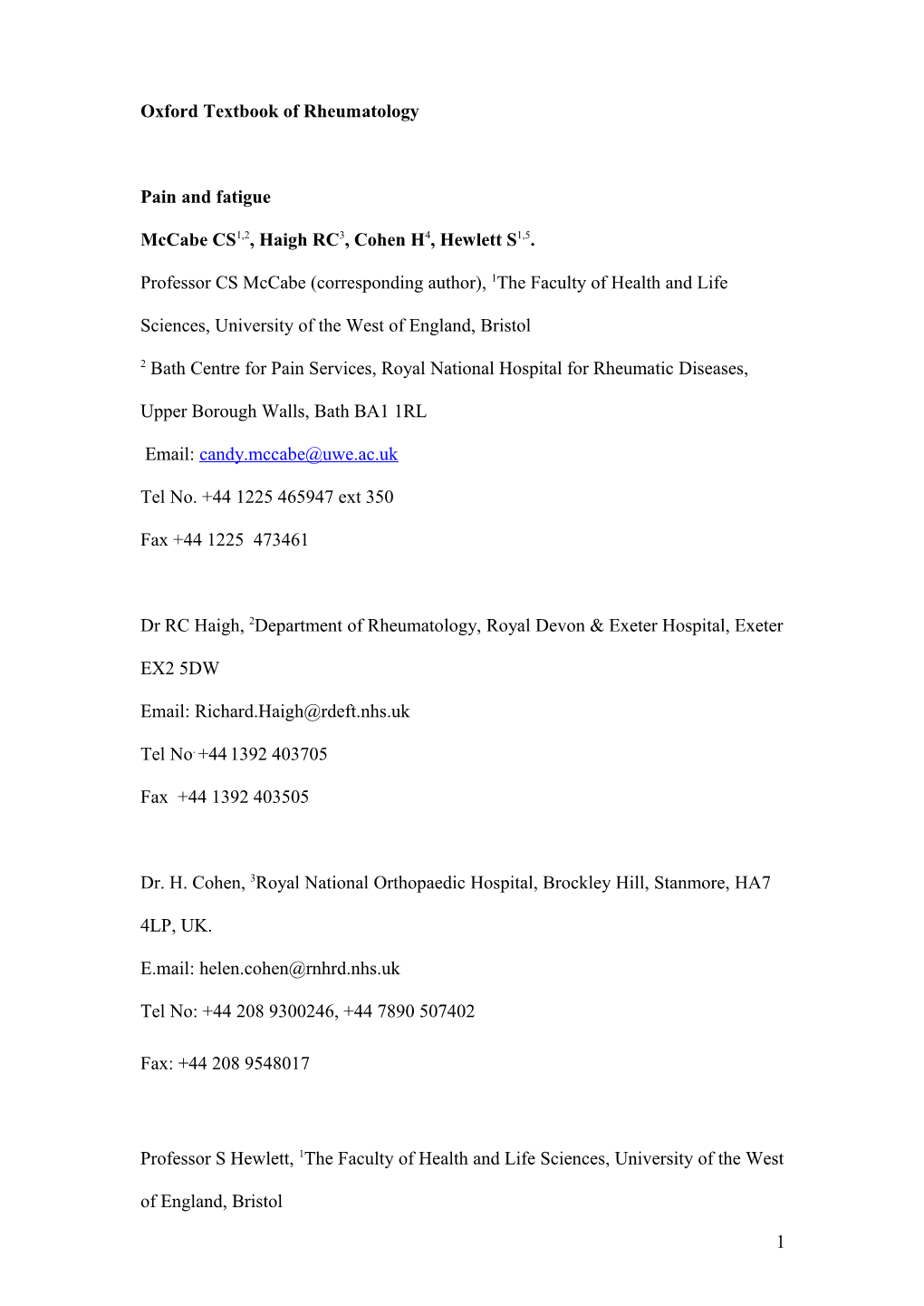 Oxford Textbook of Rheumatology