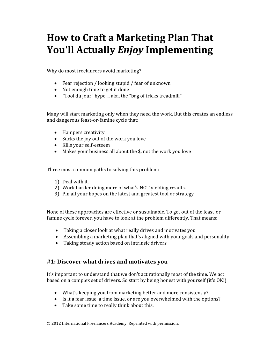 How to Craft a Marketing Plan That You'll Actually Enjoy Implementing