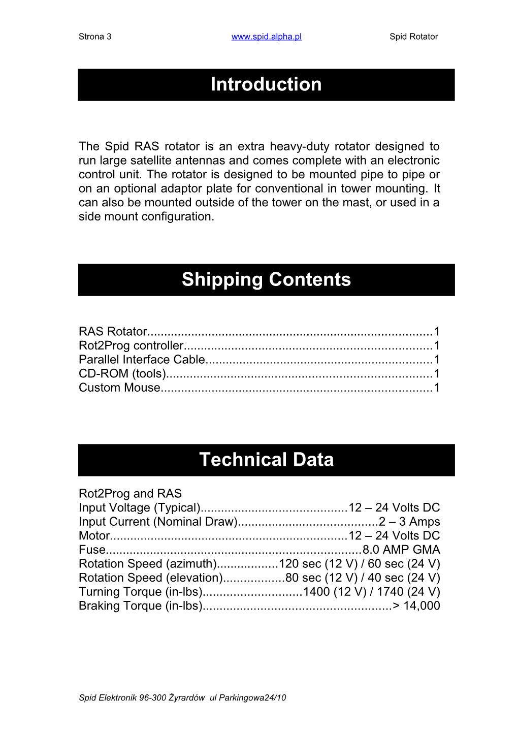Alfaspid Rotator Manual