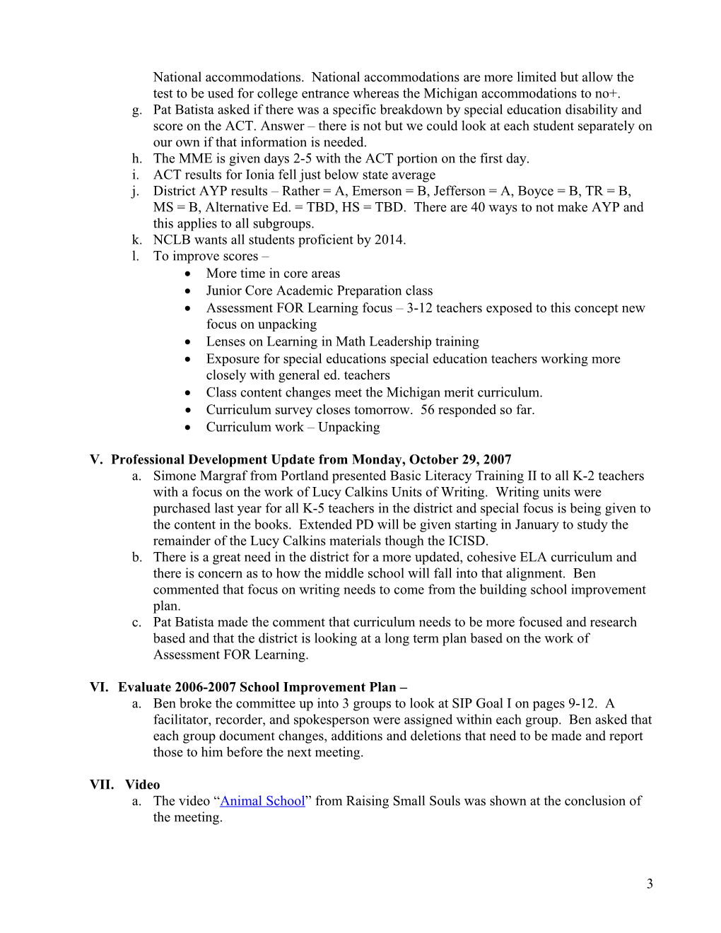 DSI/CC Meeting Minutes