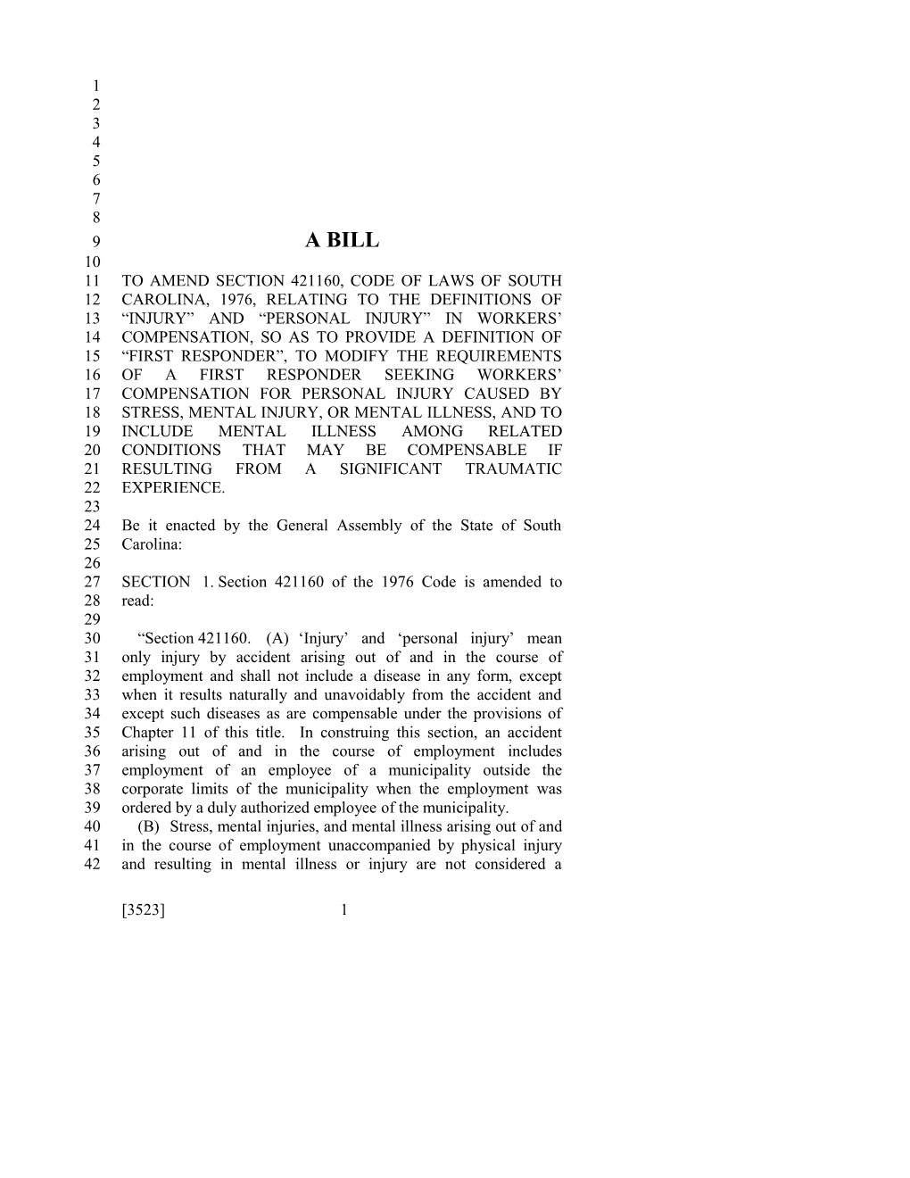 2017-2018 Bill 3523 Text of Previous Version (Feb. 14, 2017) - South Carolina Legislature Online