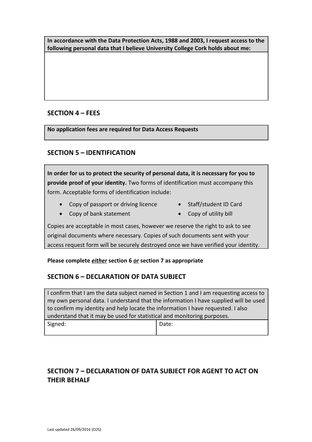 Data Access Request Form