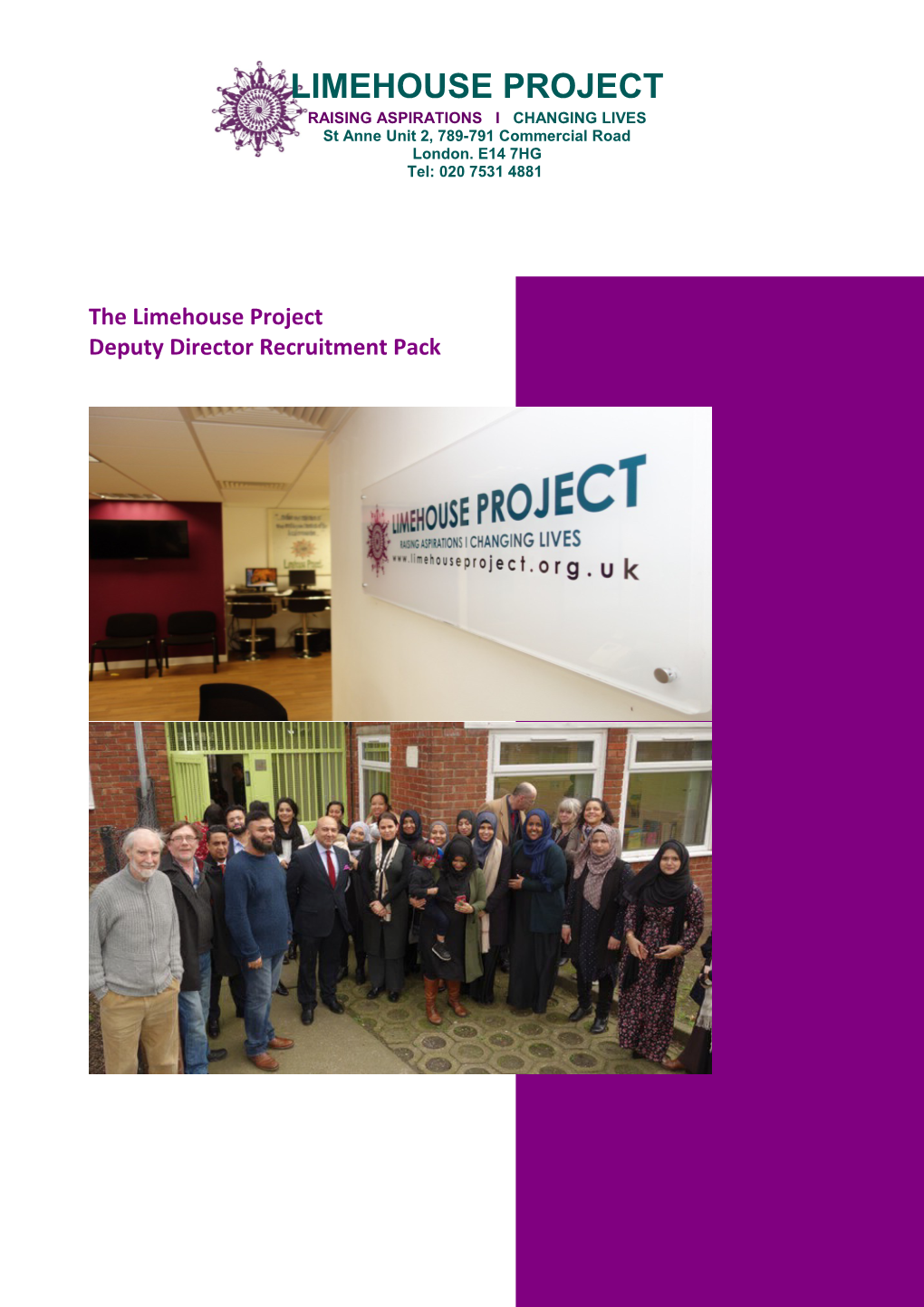 The Limehouse Project Deputy Director Recruitment Pack