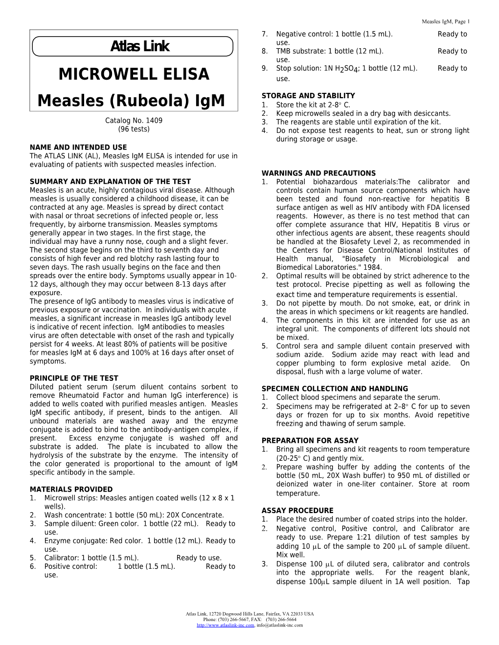Measles (Rubeola) Igm