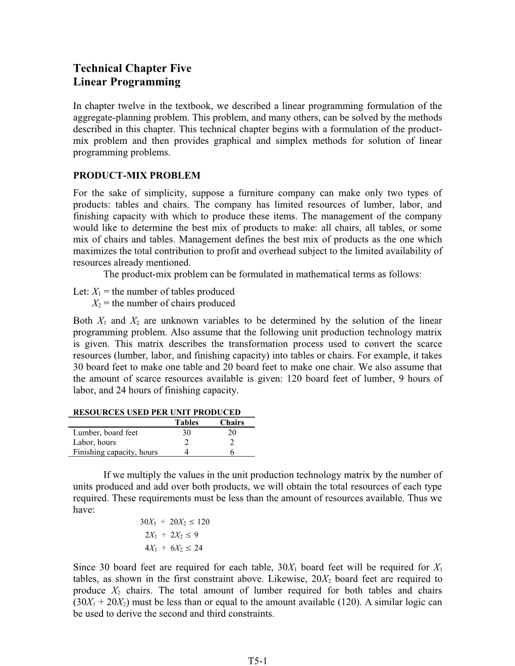 Technical Chapter Three