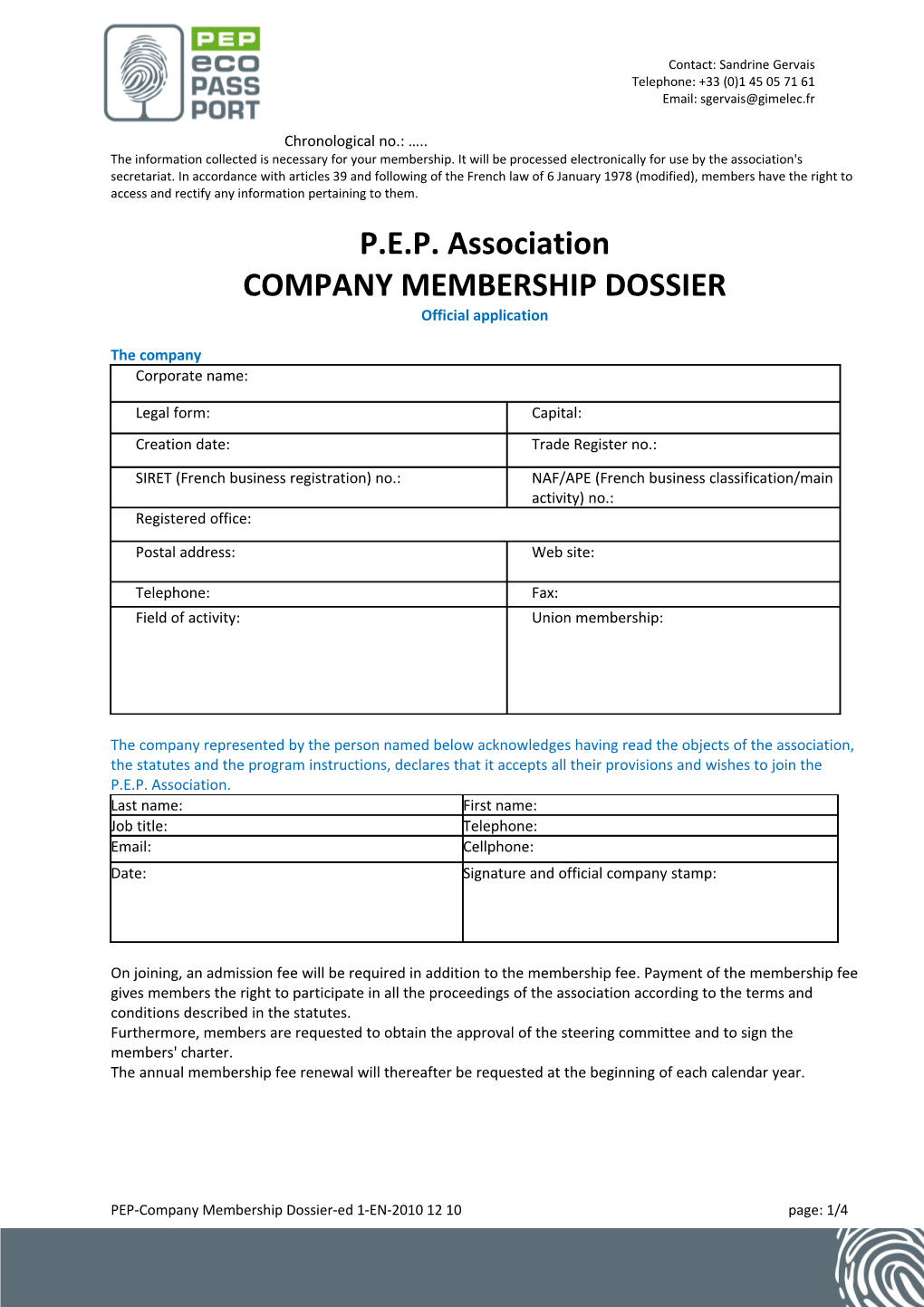 Company Membership Dossier