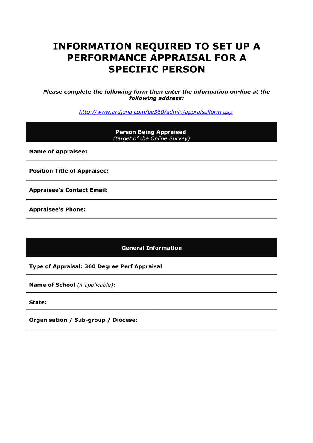 Principal Appraisal Pro-Forma