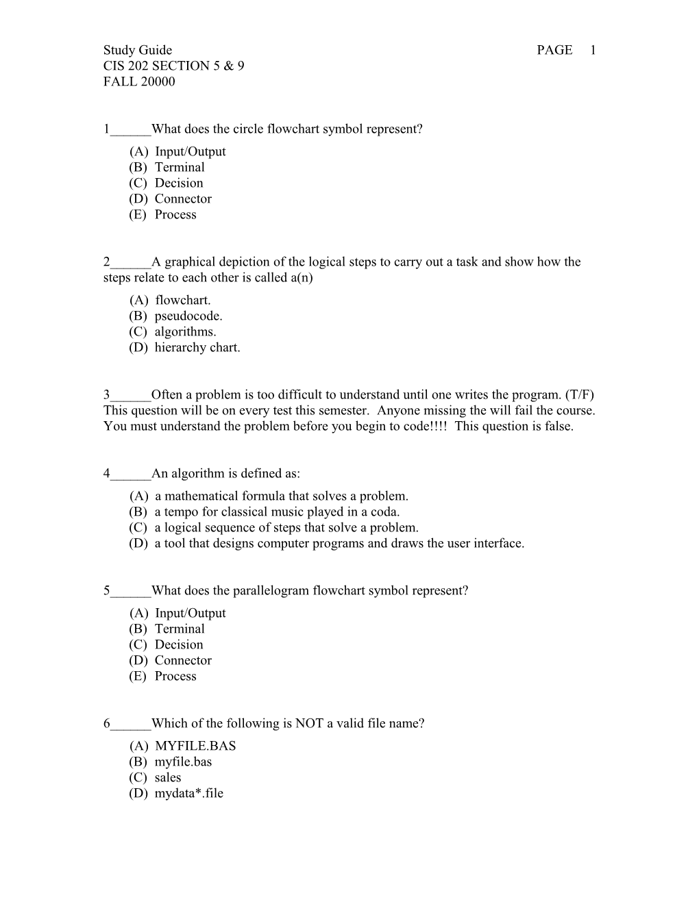 1.______What Does the Circle Flowchart Symbol Represent?