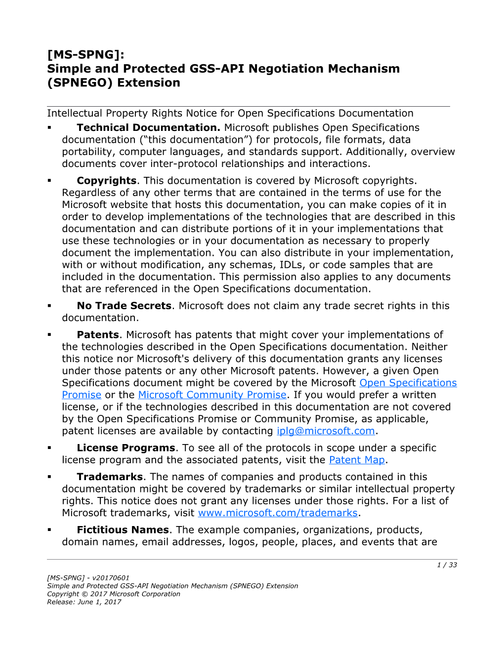 Simple and Protected GSS-API Negotiation Mechanism (SPNEGO) Extension