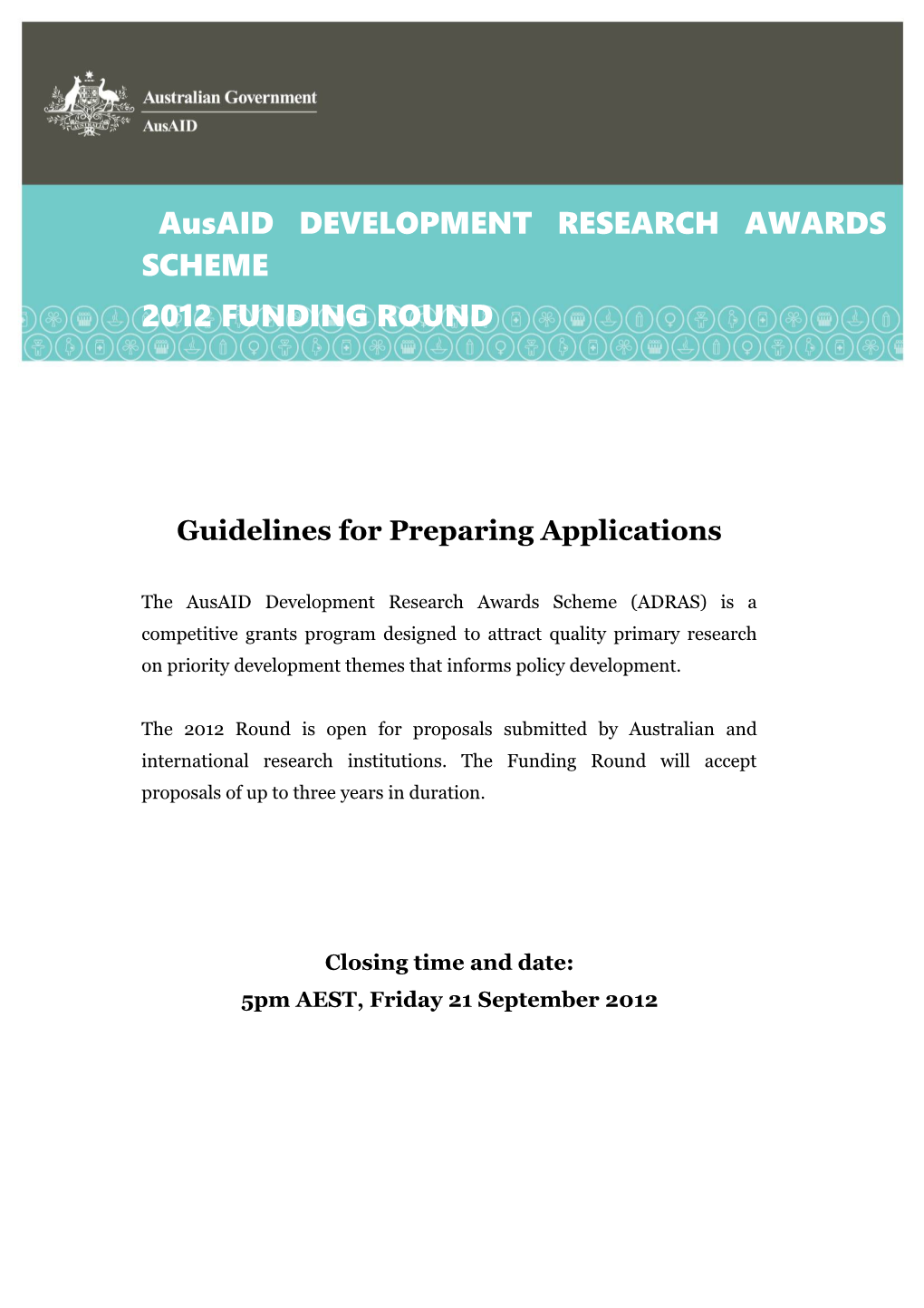 Guidelines for Preparing Applications