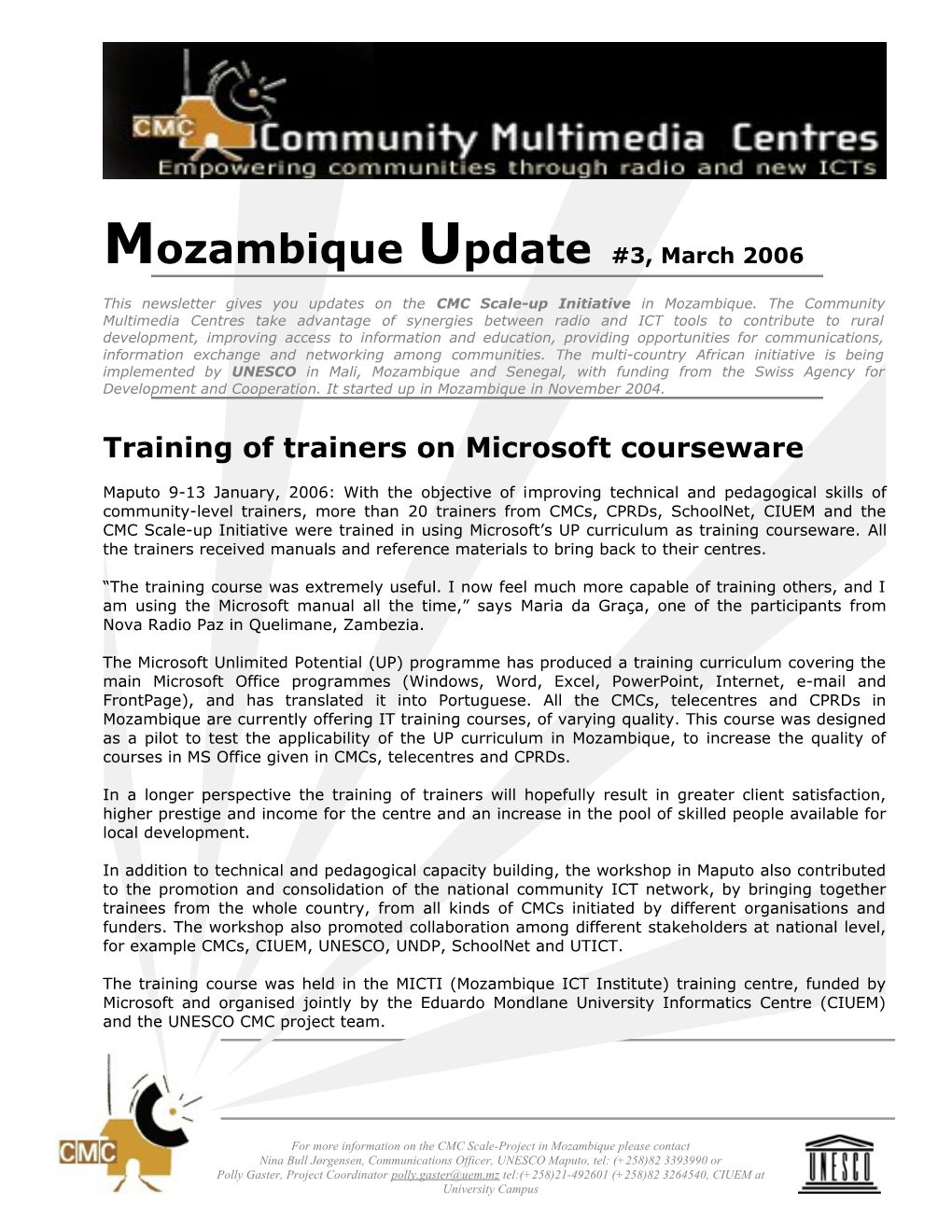 Training of Trainers on Microsoft Courseware