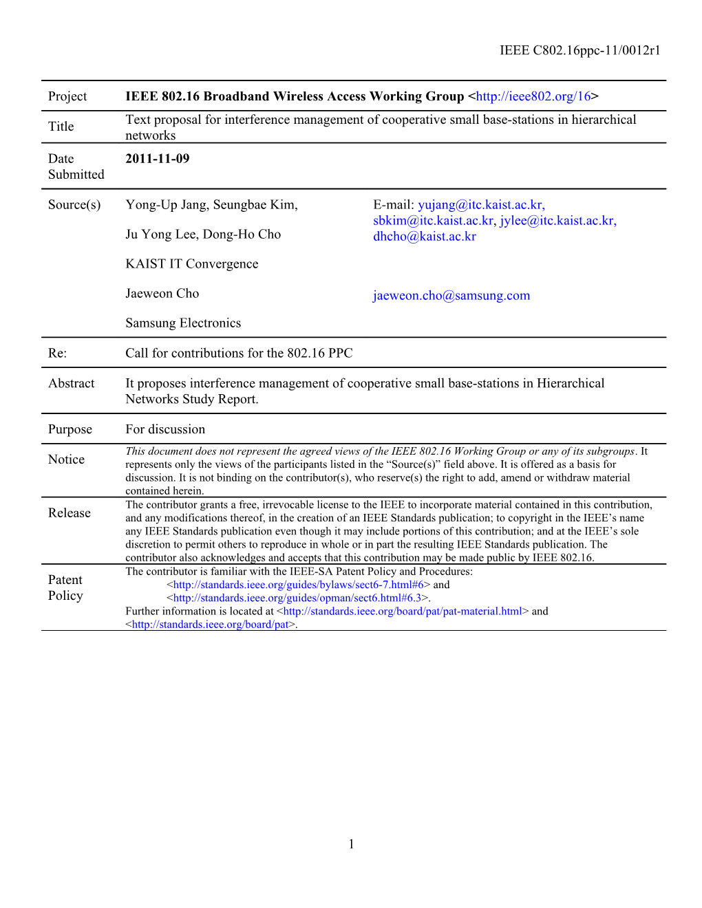 Text Proposal for Interference Management of Cooperative Small Base-Stations in Hierarchical