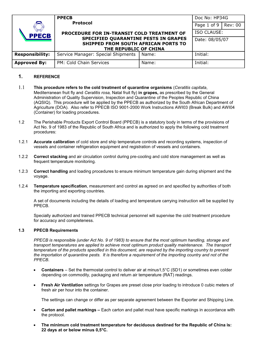 PPECB Protocol