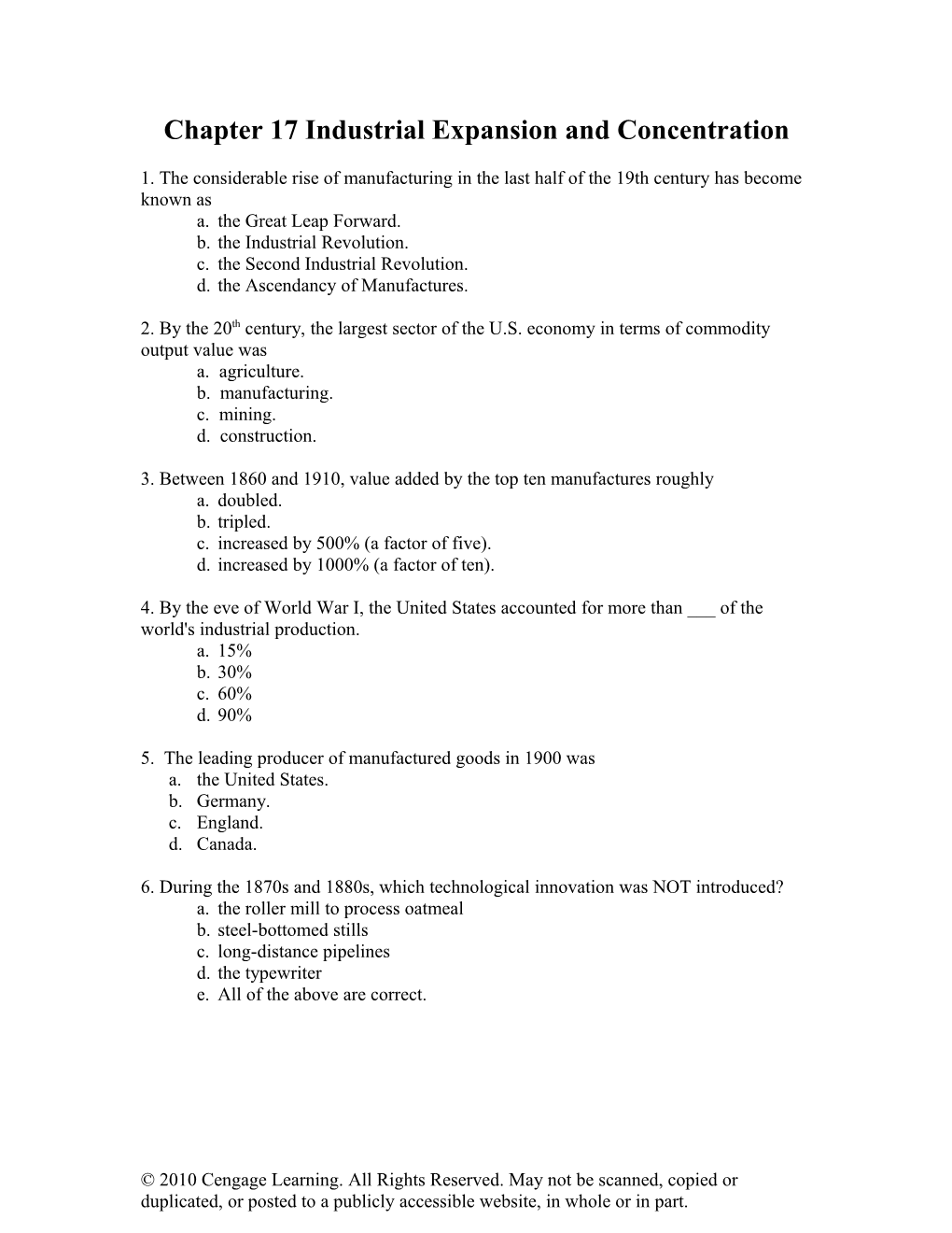 Chapter 17Industrial Expansion and Concentration