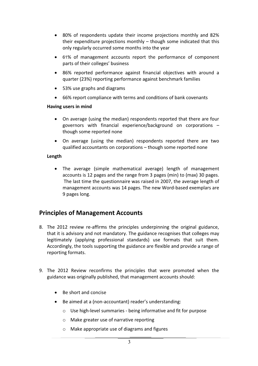 Guidance Notes on Completion of Management Accounts Model