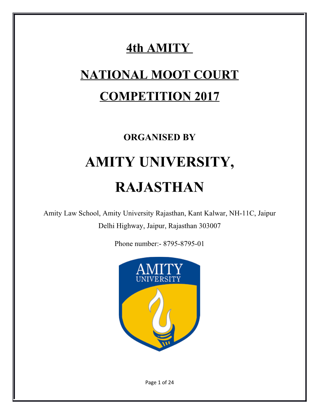 National Moot Court Competition 2017