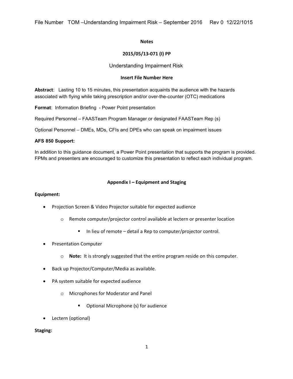 Topic of the Month - Sept 2016 - Understanding Impairment Risk - NOTES