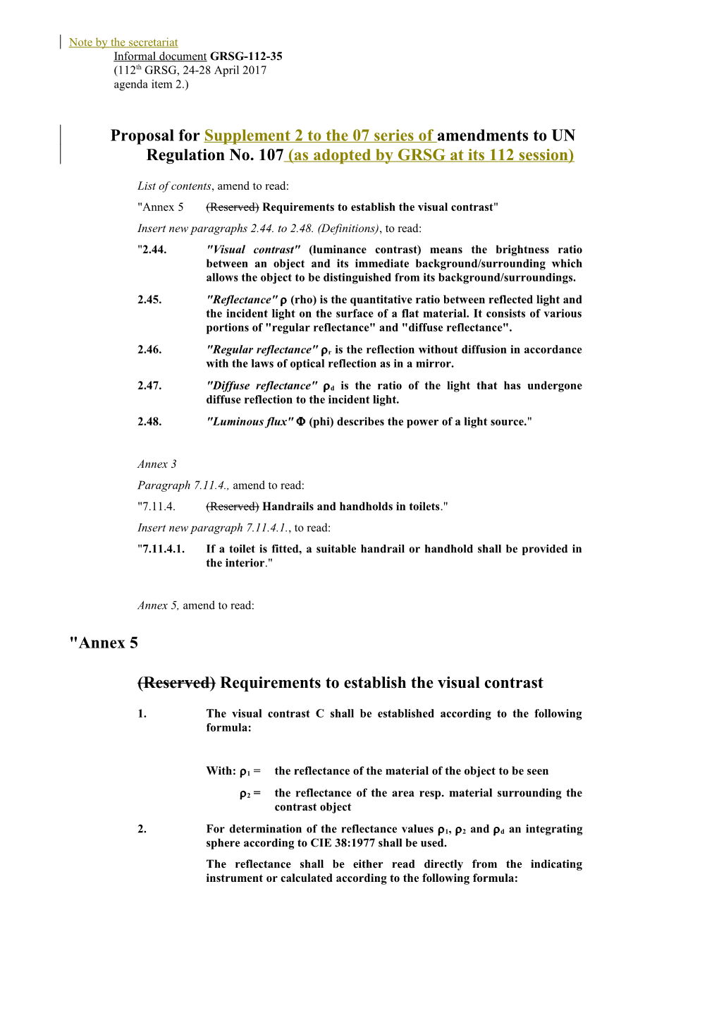 Proposal for Supplement 2 to the 07 Series of Amendments to UN Regulation No. 107 (As Adopted