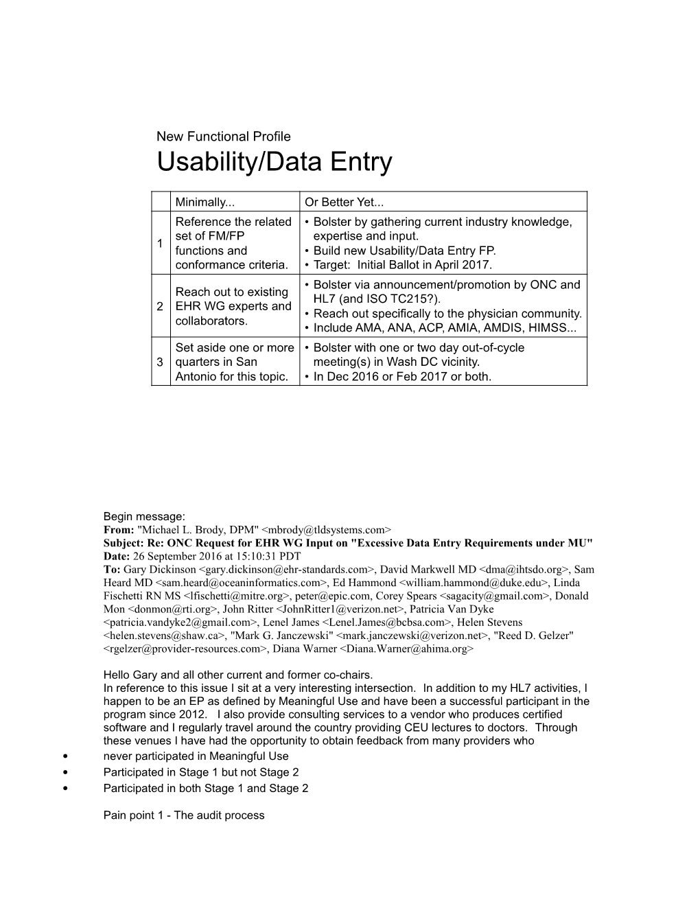 Excessive Data Entry Requirements Under US Meaningful Use