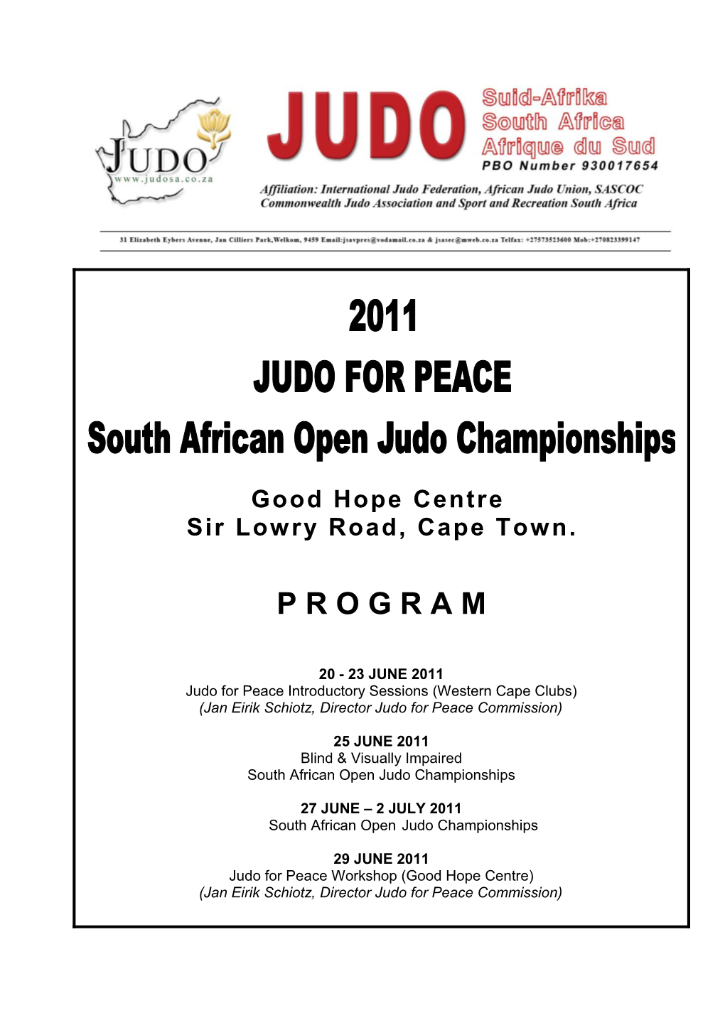 South African Open Judochampionships