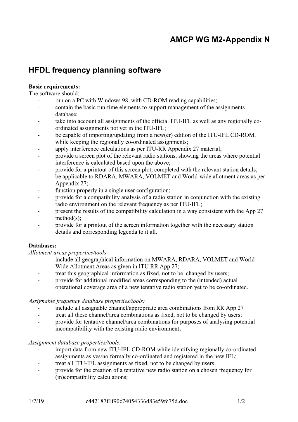 HFDL Frequency Planning Software