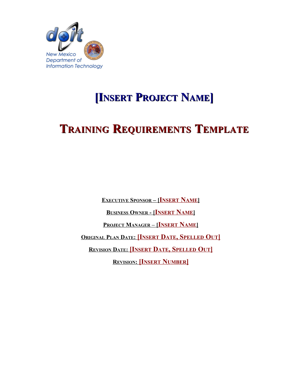 SDP-21 Training Requirements Document Template