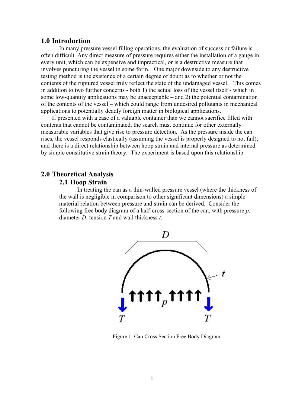 Strain Gage Estimation of Internal Pressure with an Aluminum Soda Can