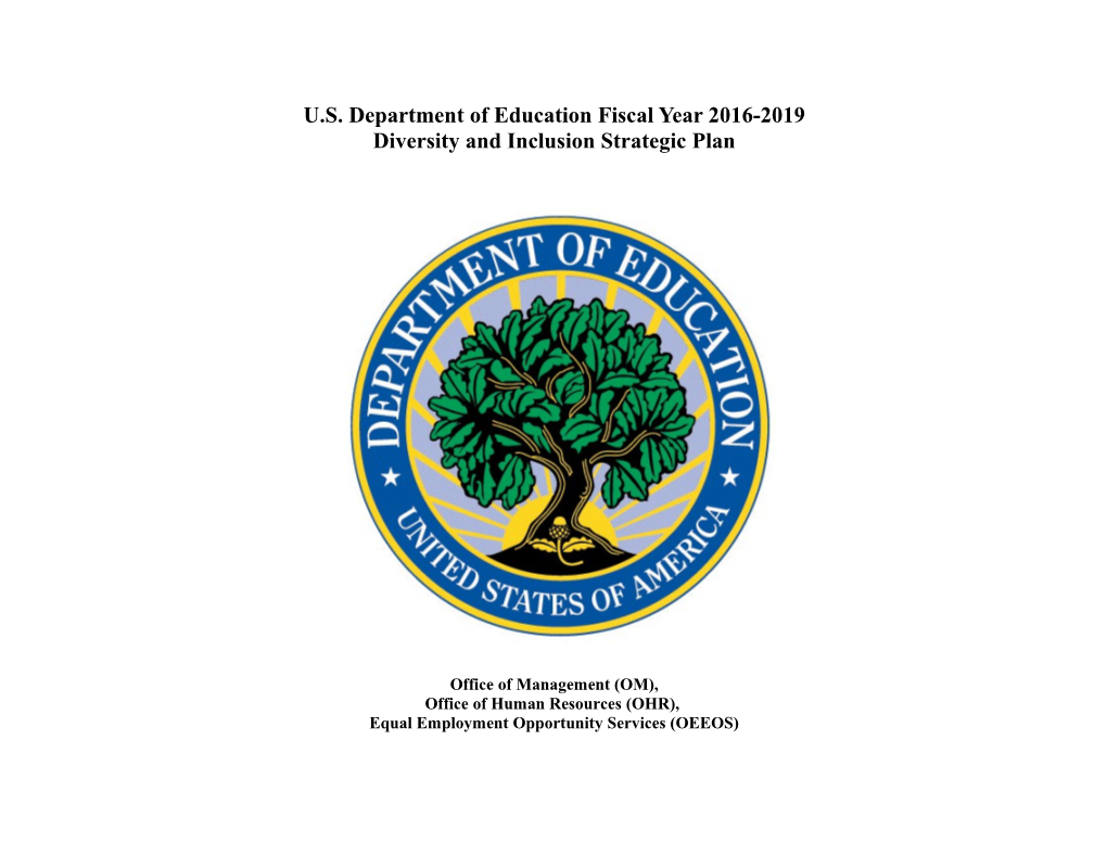 U.S. Department of Education Diversity and Inclusion Strategic Plan (MS Word)