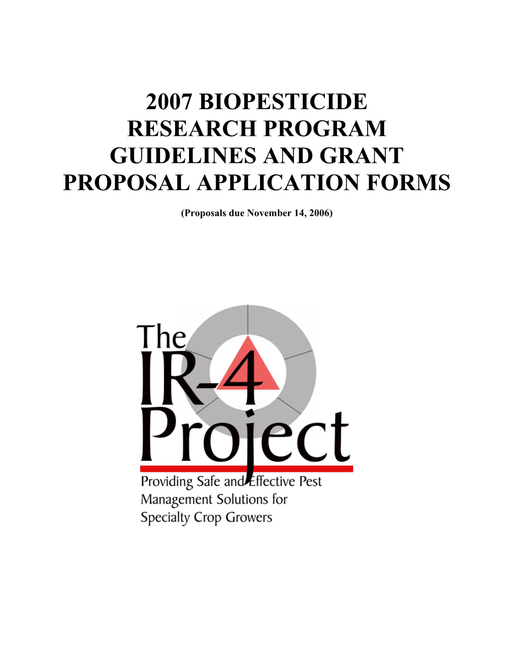 Guidelines and Grant Proposal Application Forms