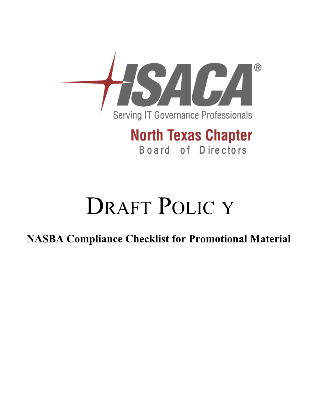 NASBA Compliance Checklist for Promotional Material