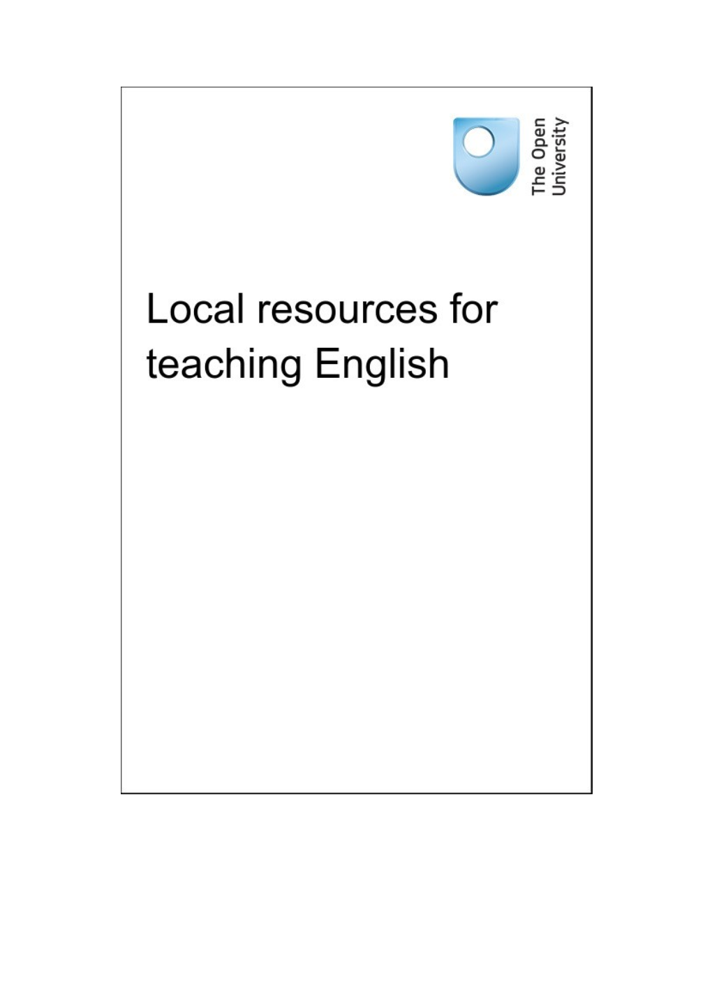 Local Resources for Teaching English