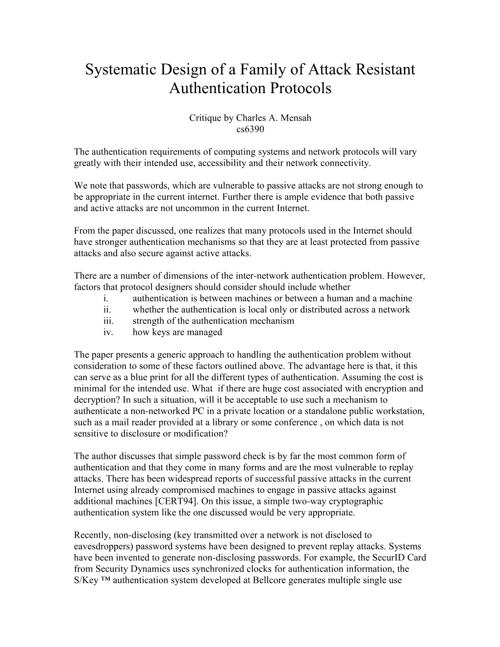 Systematic Design of a Family of Attack Resistant Authentication Protocols