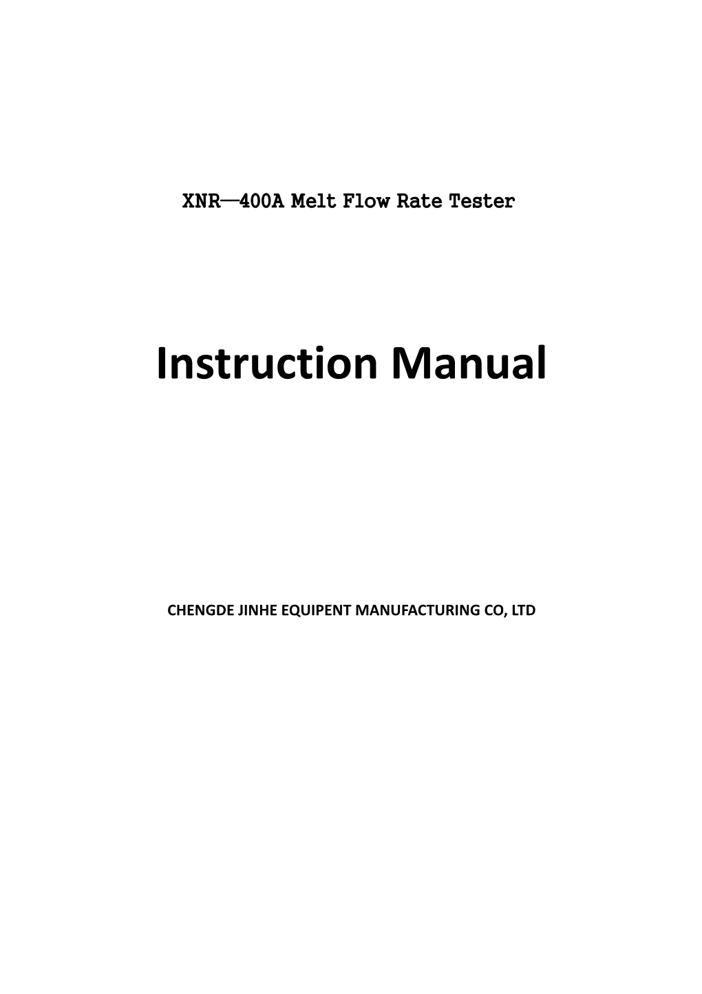 XNR 400A Melt Flow Rate Tester