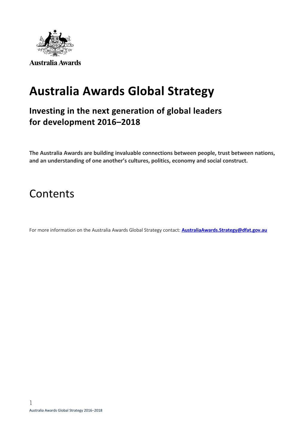 Australia Awards Global Strategy