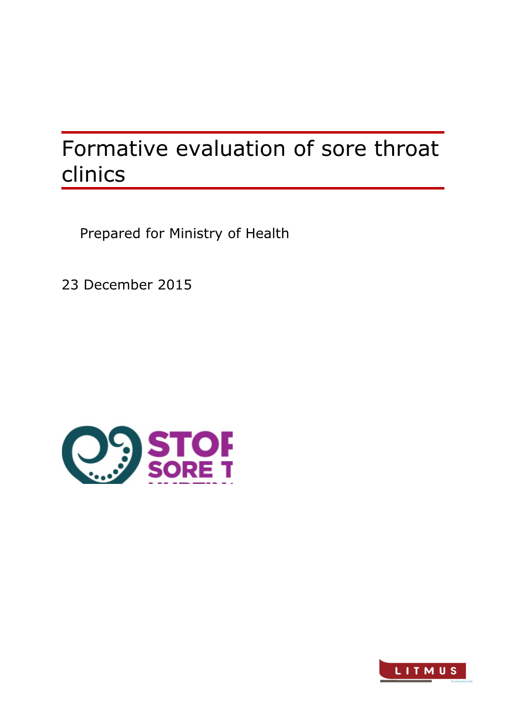 Formative Evaluation of Sore Throat Clinics