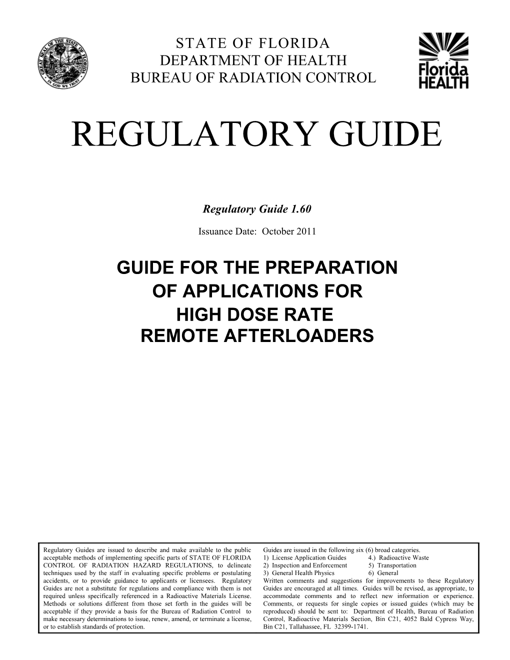 Regulatory Guide 1.60