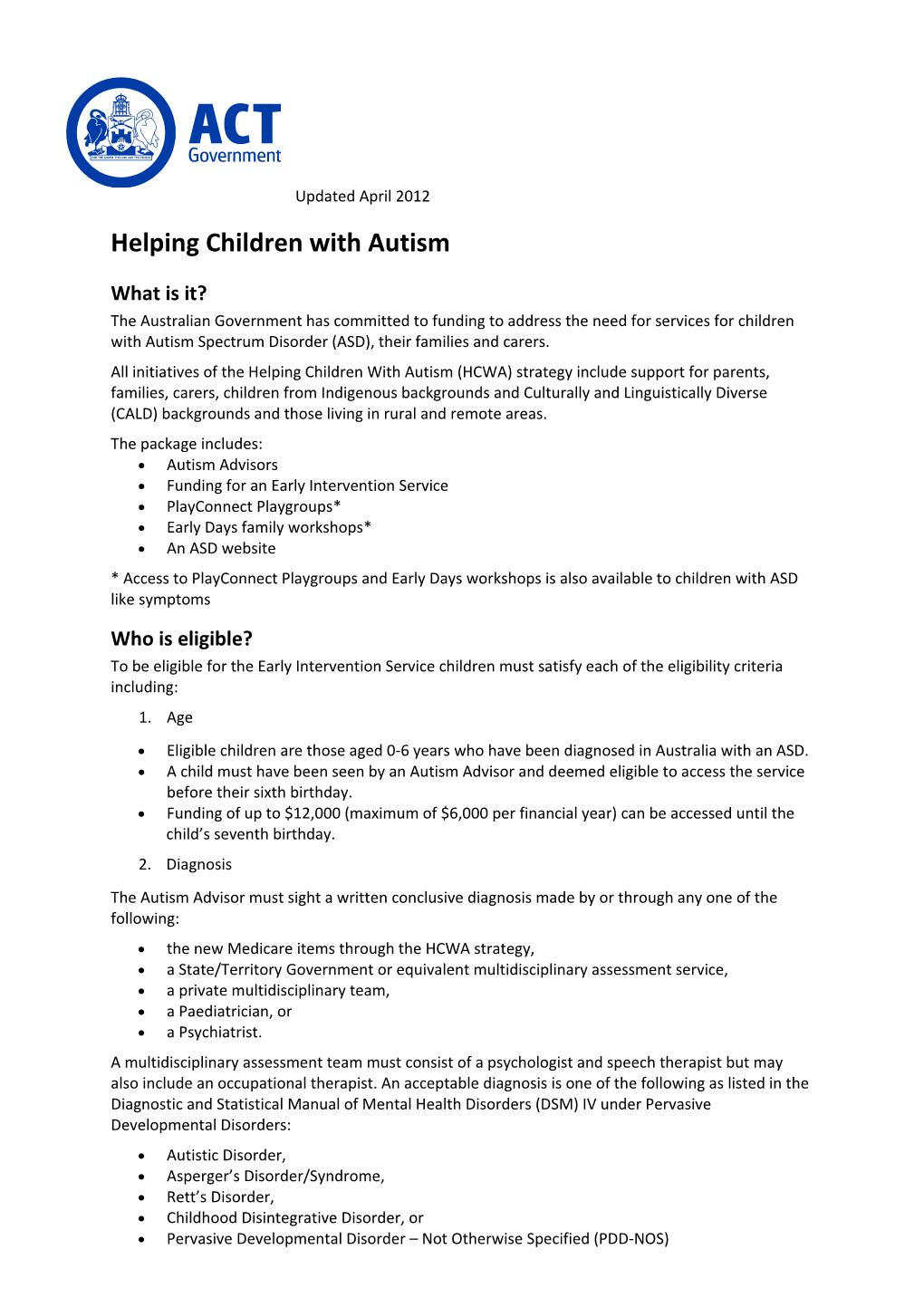 Helping Children with Autism