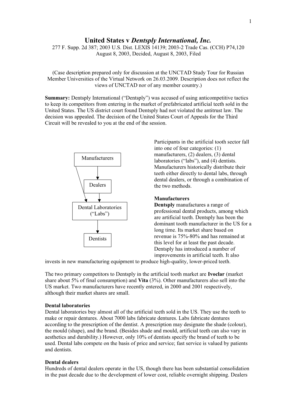 United States V Dentsply International, Inc