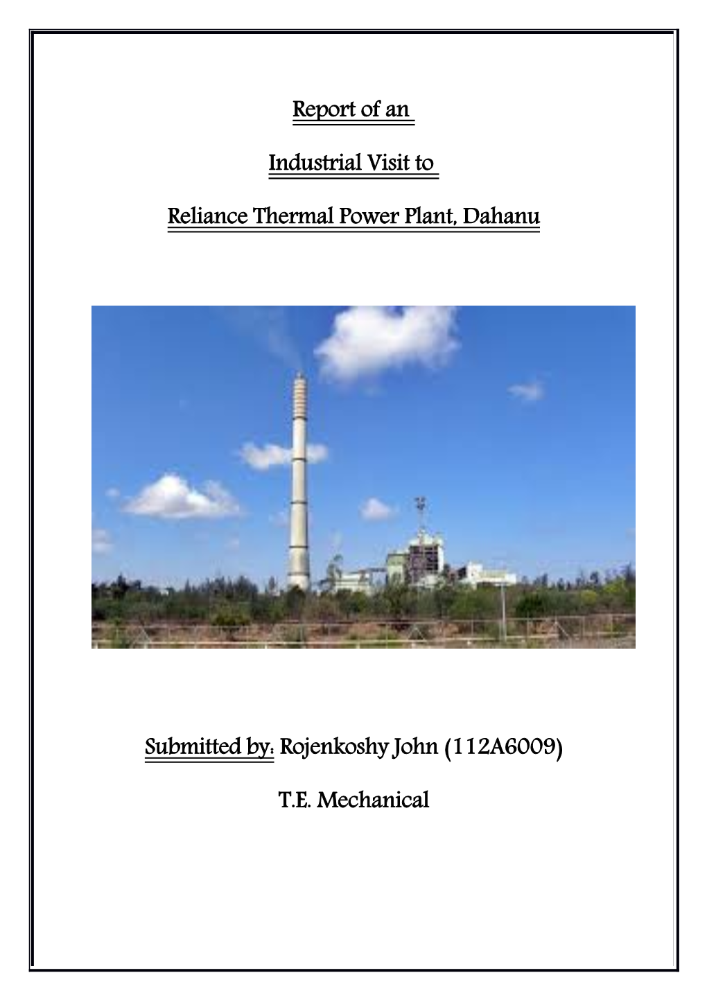 Dahanu Thermal Power Plant IV Report