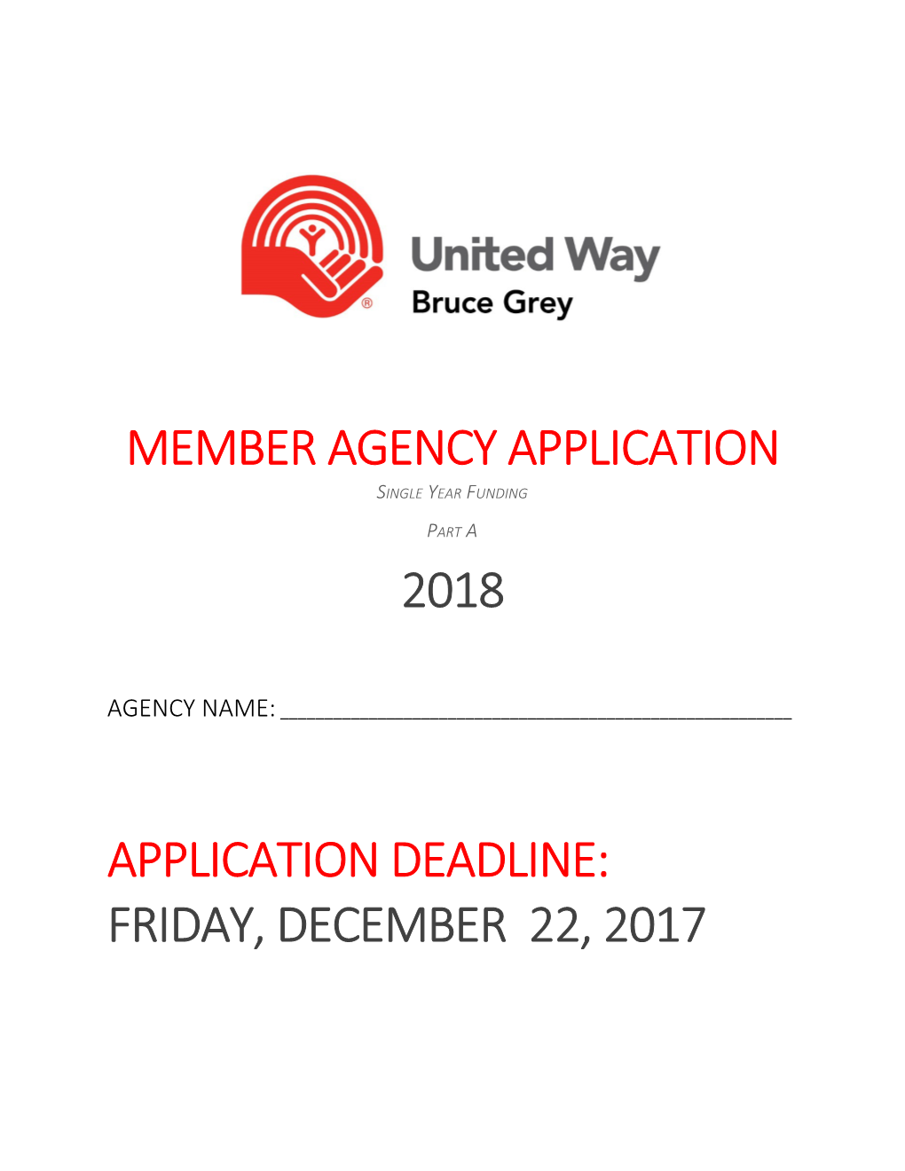 Member Agency Application