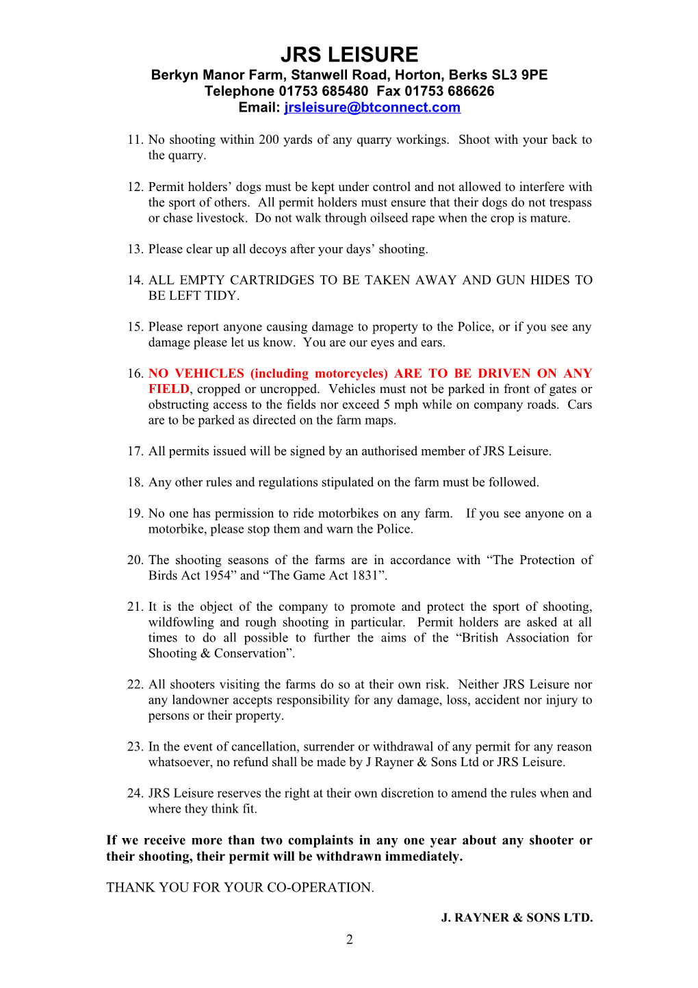 Rules and Regulations 2008
