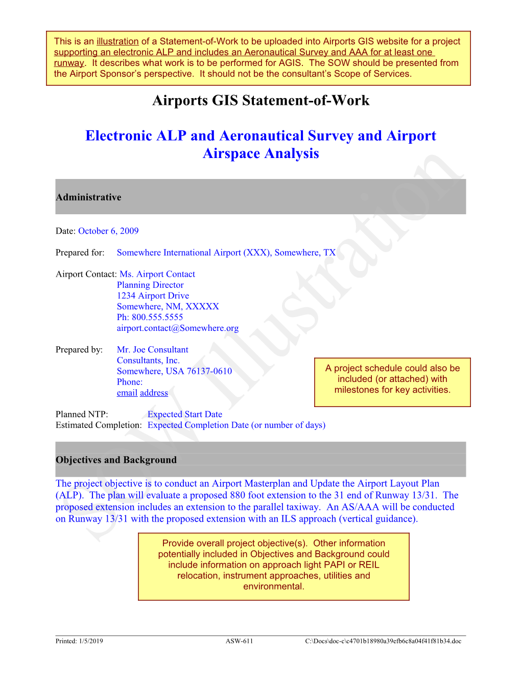 Airports GIS Statement-Of-Work