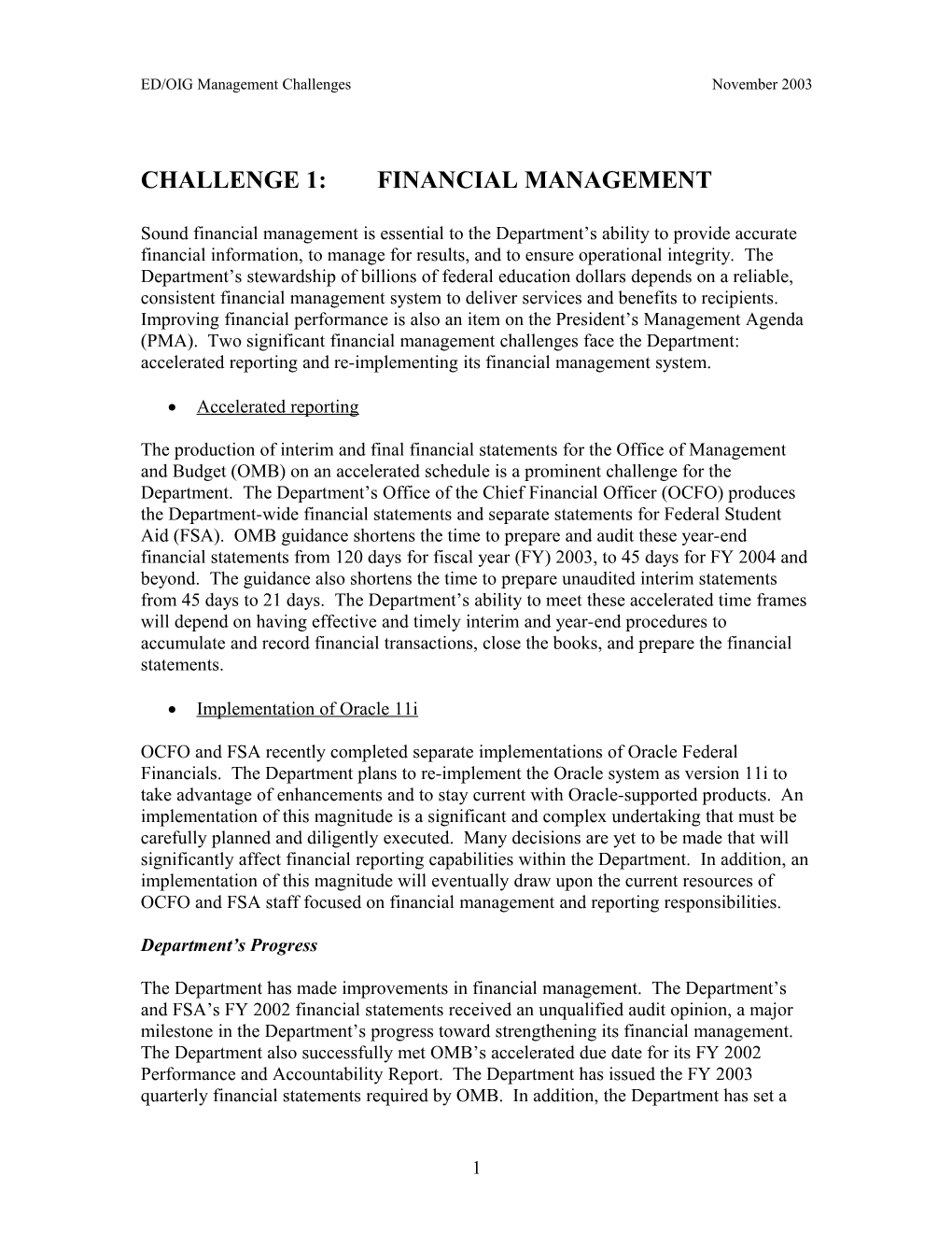 CHALLENGE 1: Financial Management (Msword)