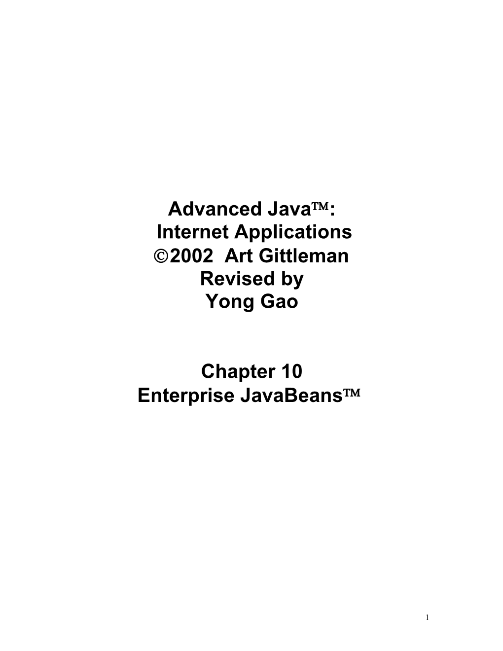 Java Internet Applications