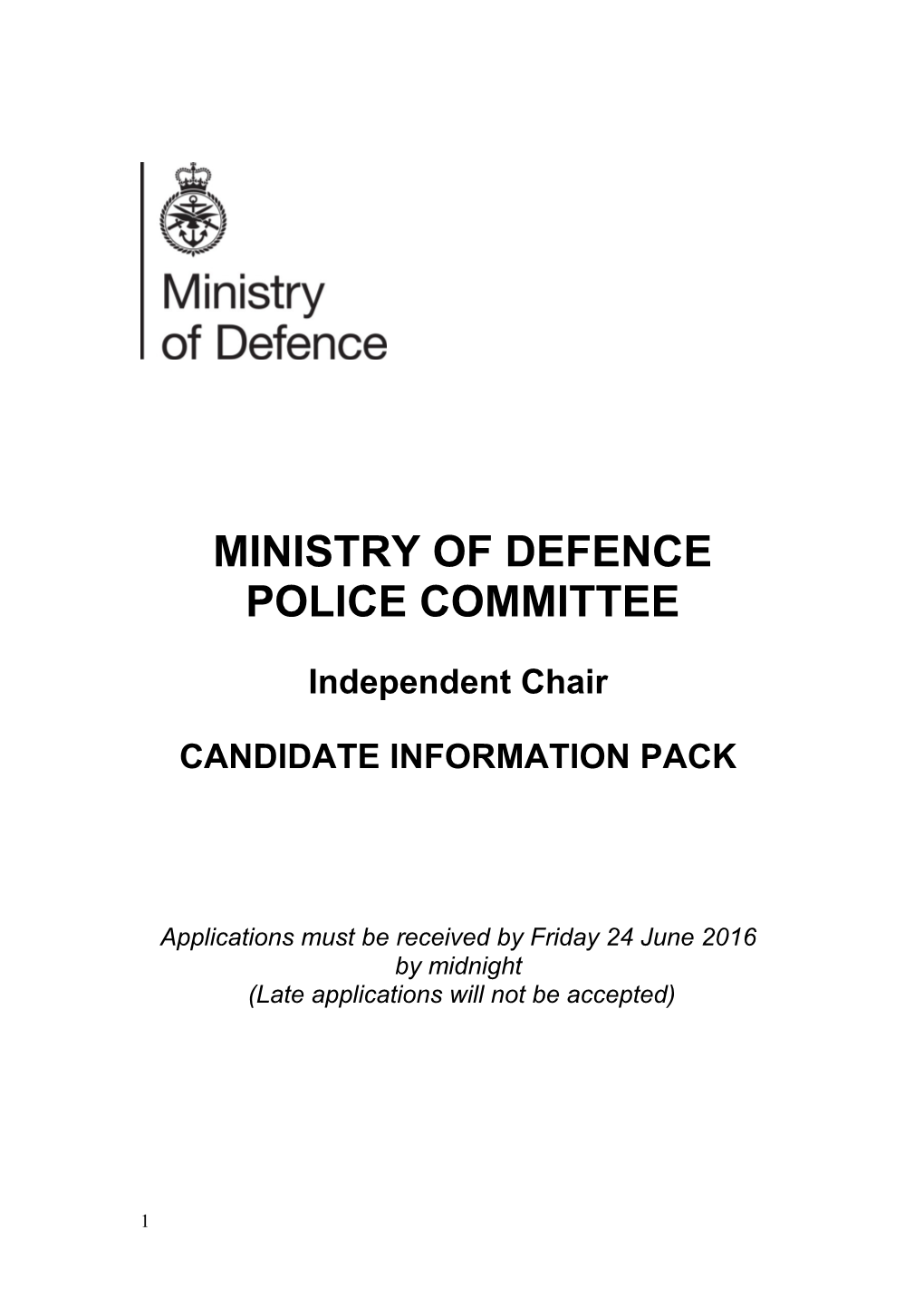 20160416-Chair of the Mod Police Committee-Information Pack