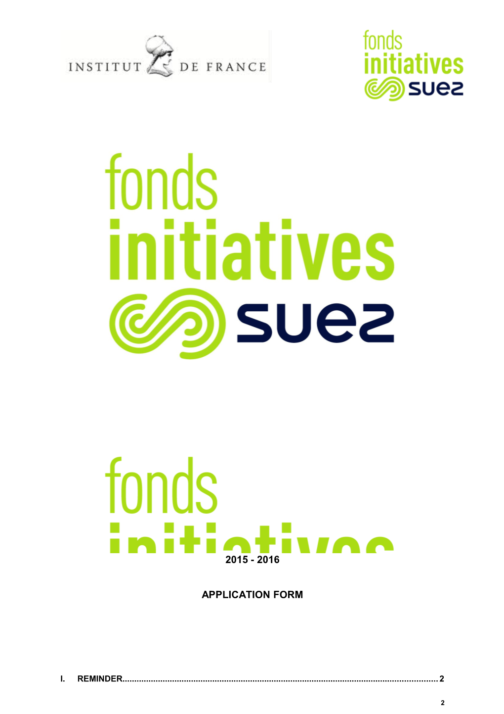 SUEZ Initiatives - Institut De Franceaward