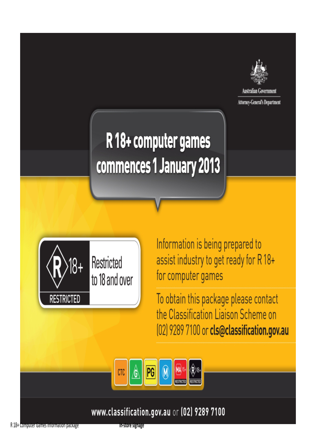 R18+ Computer Games Information Package