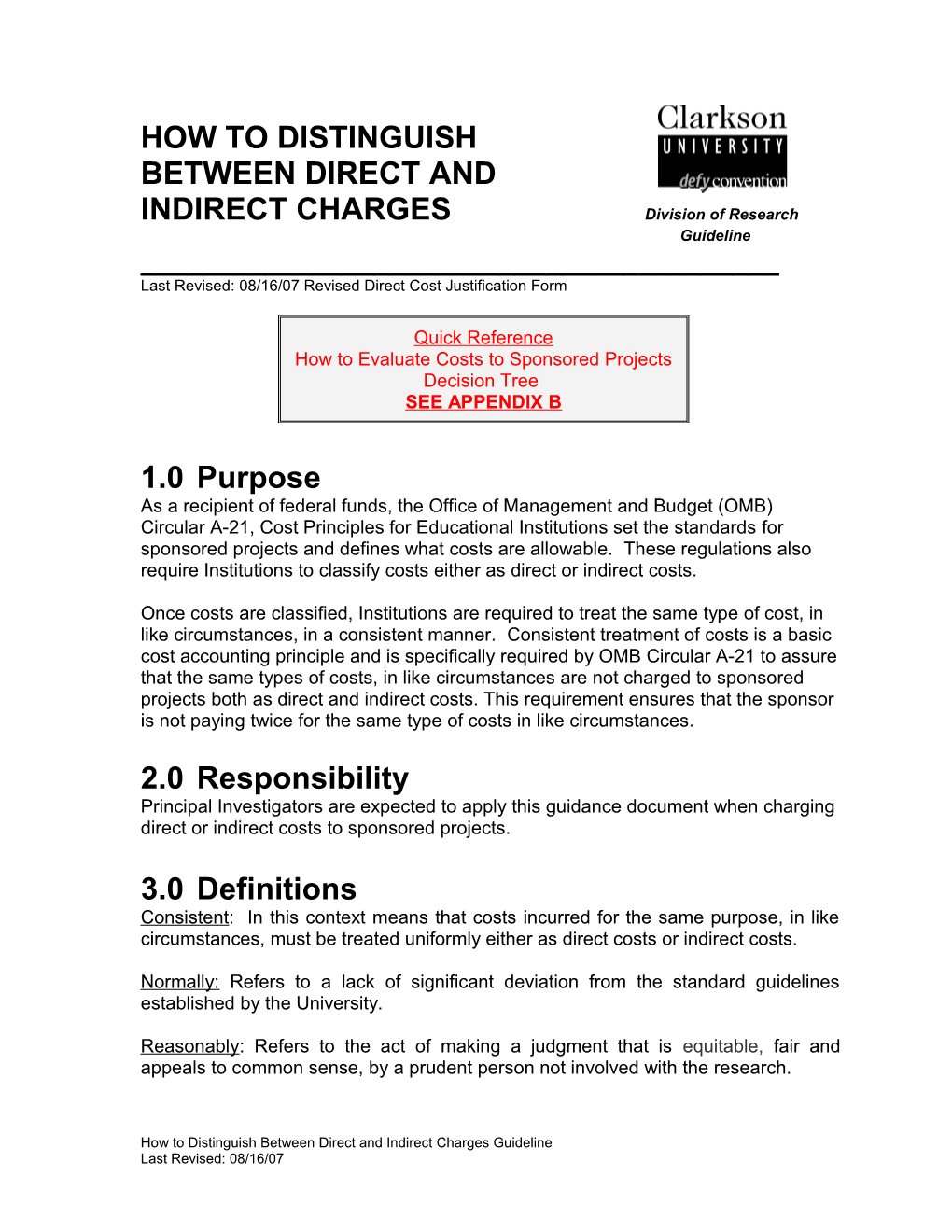 How to Distinguish Between Direct and Indirect Charges